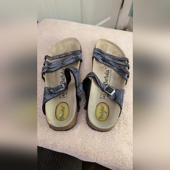 Birkenstock Shoes - Women's Betula By Birkenstock size 7 Gray Slip-On Sandals